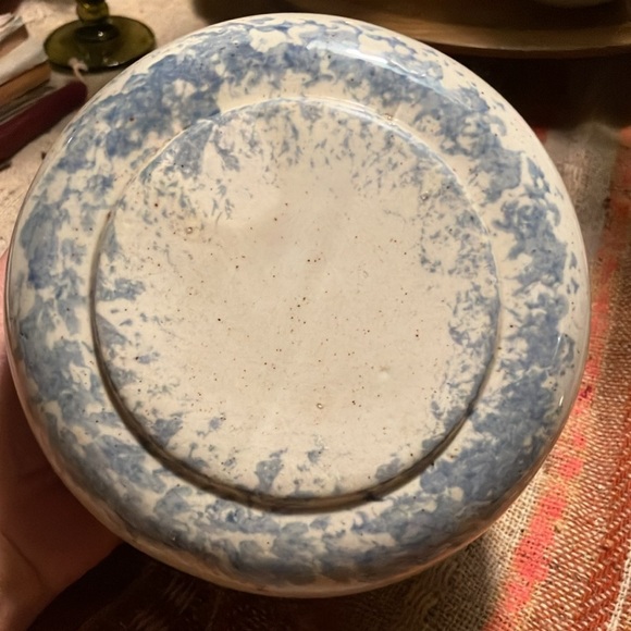 Spackle pottery candle holder pan warmer wax melt canister with heart - Picture 5 of 5